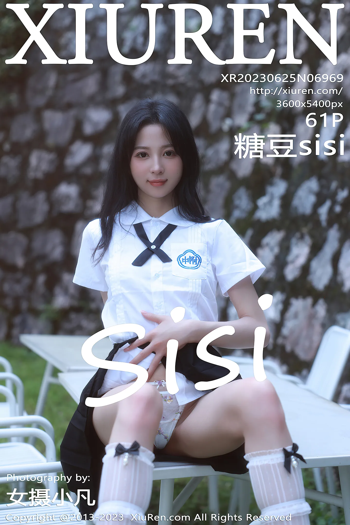 [XiuRen秀人网]No.6969_模特糖豆sisi白色上衣配黑短裙露性感淡色轻透内衣迷人诱惑写真61P-秀人网 - XiuRen.Xyz